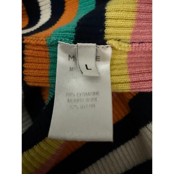 EUC $890 MONSE Multicolor Striped Midi Dress Large - Picture 9 of 13